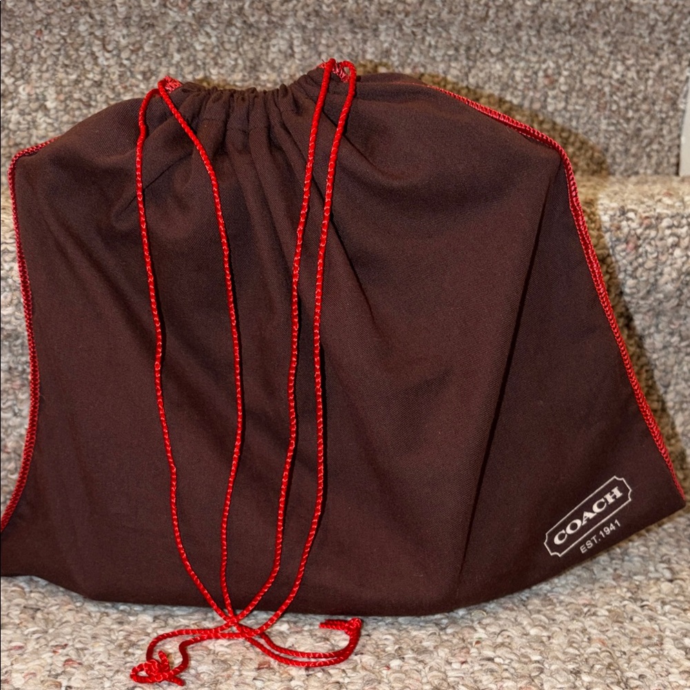 Vintage Coach Classic Lunch Tote Style No 9077 Red - Picture 12 of 12